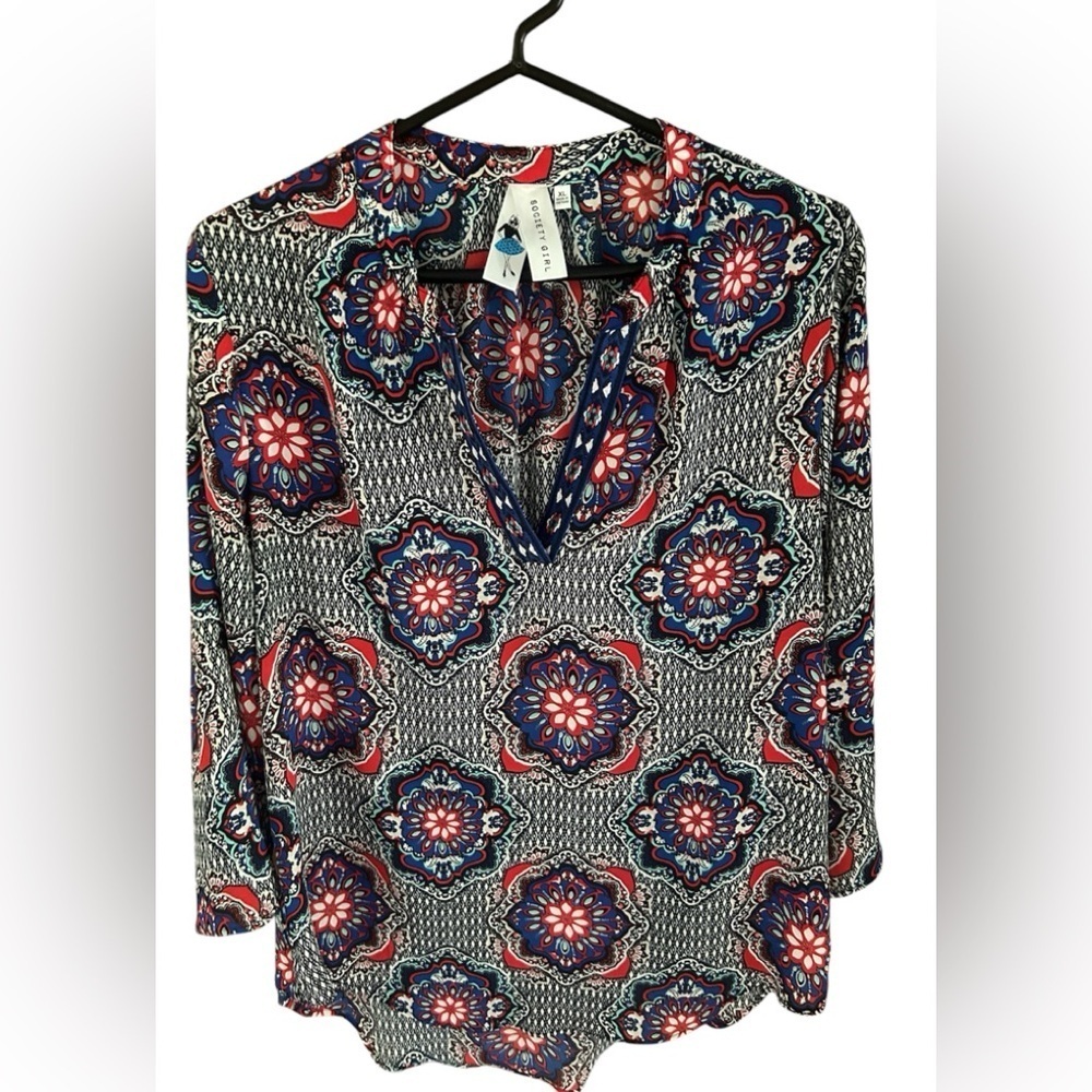 Society Girl Boutique Tunic Blouse XL